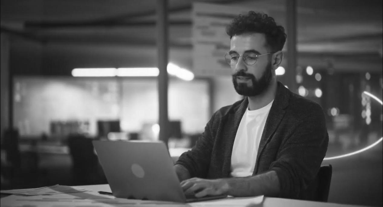 Student working through a structured module at their own pace